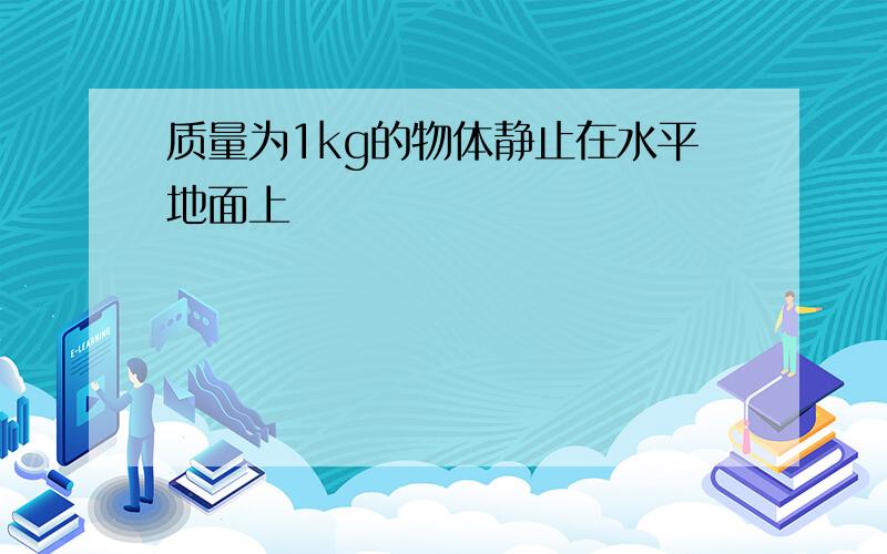 质量为1kg的物体静止在水平地面上