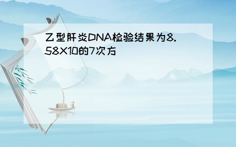 乙型肝炎DNA检验结果为8.58X10的7次方