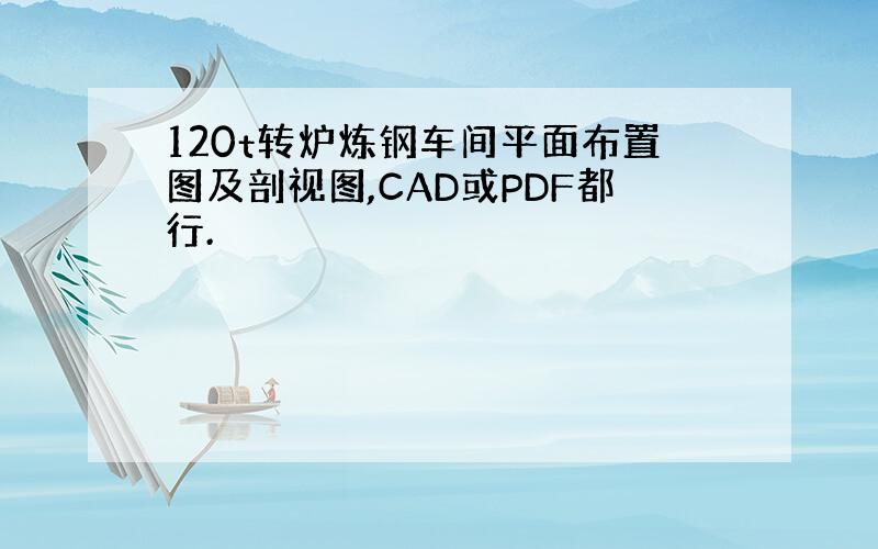 120t转炉炼钢车间平面布置图及剖视图,CAD或PDF都行.