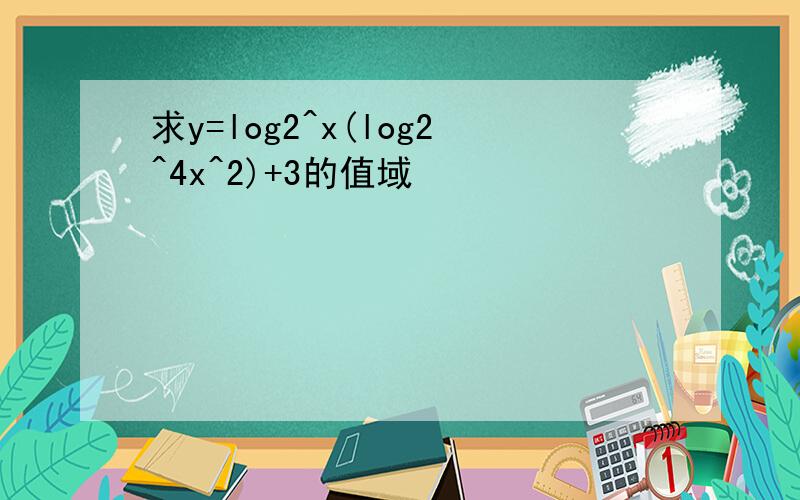 求y=log2^x(log2^4x^2)+3的值域