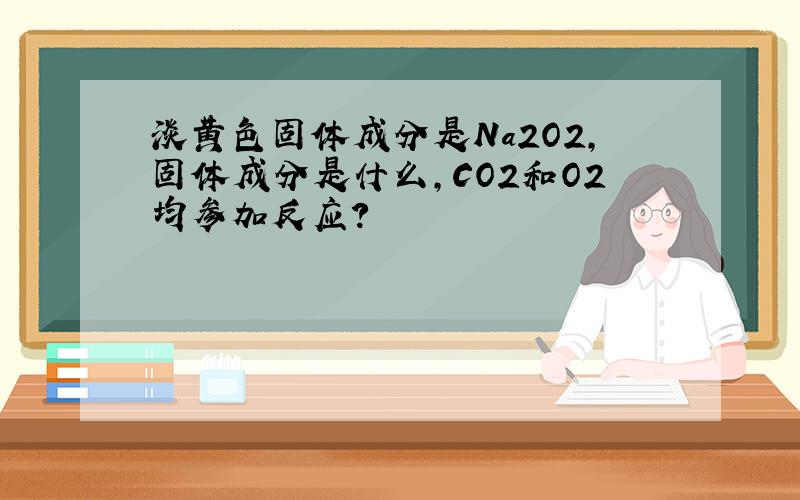 淡黄色固体成分是Na2O2,固体成分是什么,CO2和O2均参加反应?