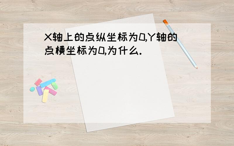 X轴上的点纵坐标为0,Y轴的点横坐标为0,为什么.