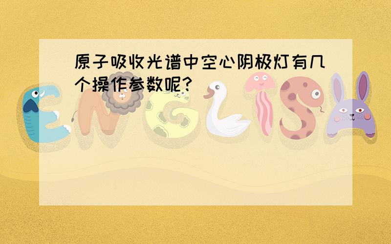 原子吸收光谱中空心阴极灯有几个操作参数呢?