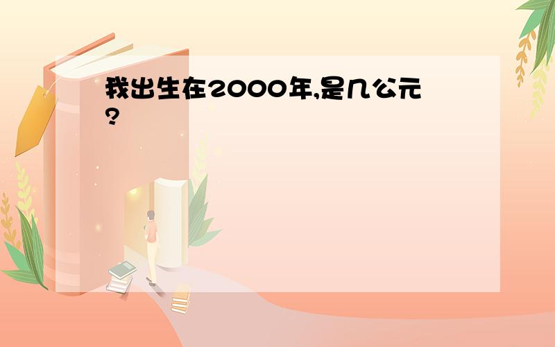 我出生在2000年,是几公元?