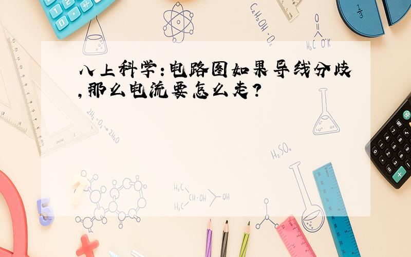 八上科学：电路图如果导线分歧,那么电流要怎么走?