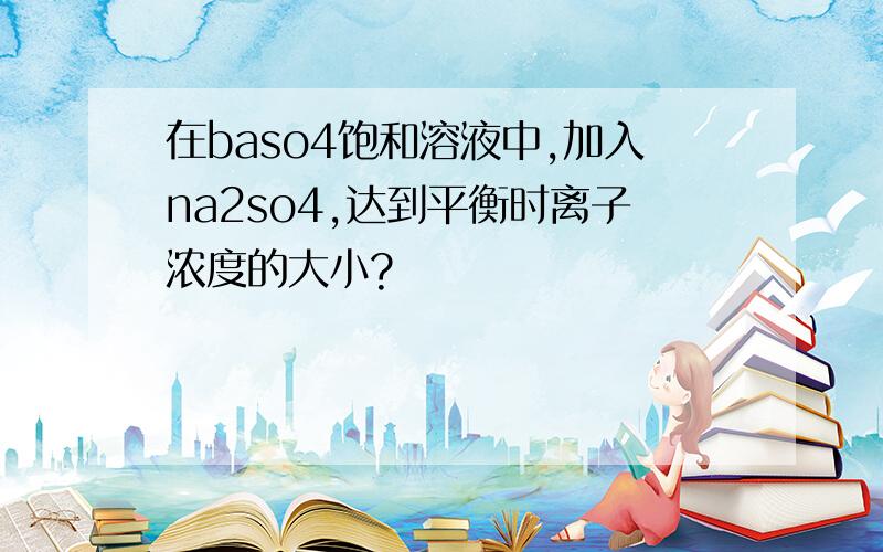 在baso4饱和溶液中,加入na2so4,达到平衡时离子浓度的大小?