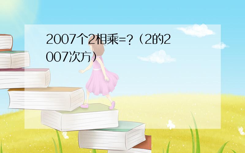 2007个2相乘=?（2的2007次方）