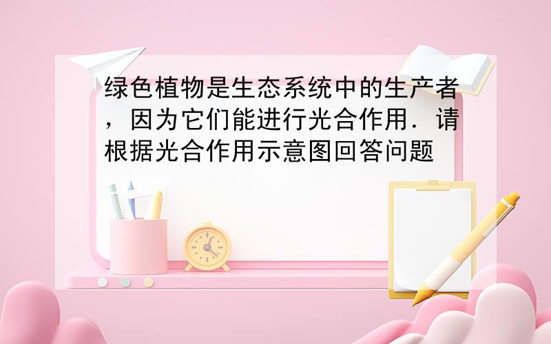 绿色植物是生态系统中的生产者，因为它们能进行光合作用．请根据光合作用示意图回答问题