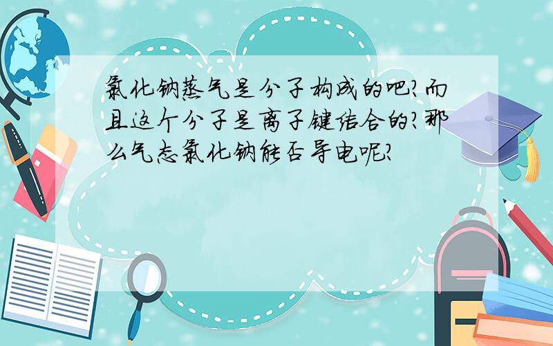 氯化钠蒸气是分子构成的吧?而且这个分子是离子键结合的?那么气态氯化钠能否导电呢?