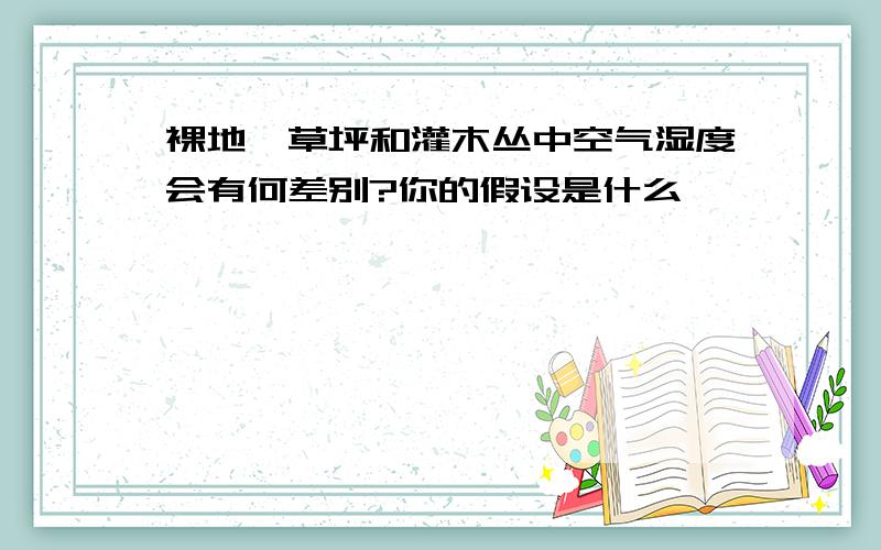 裸地、草坪和灌木丛中空气湿度会有何差别?你的假设是什么