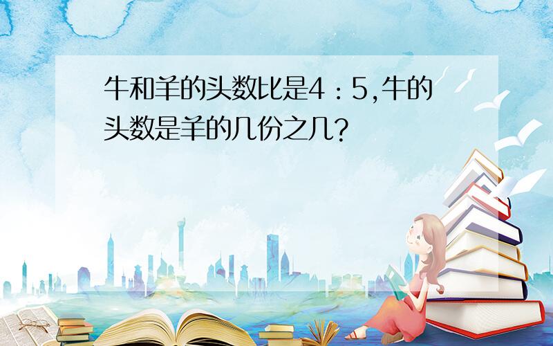 牛和羊的头数比是4：5,牛的头数是羊的几份之几?