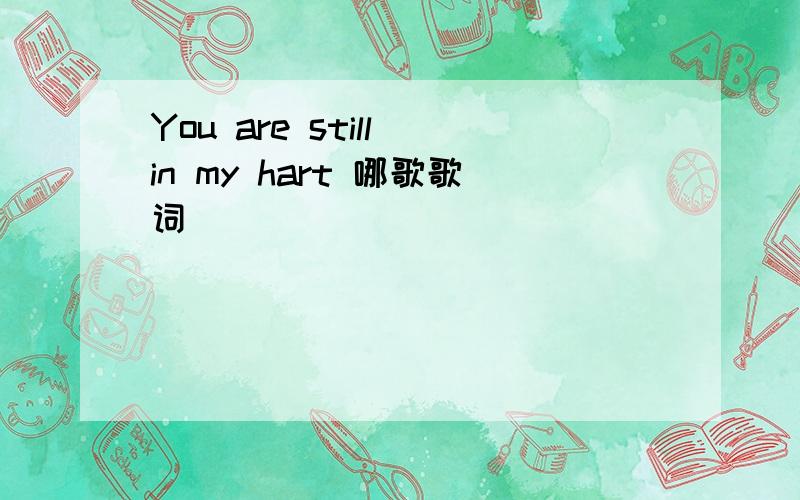 You are still in my hart 哪歌歌词