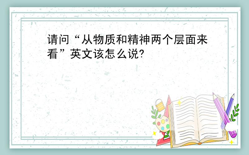 请问“从物质和精神两个层面来看”英文该怎么说?