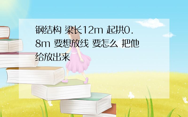 钢结构 梁长12m 起拱0.8m 要想放线 要怎么 把他给放出来