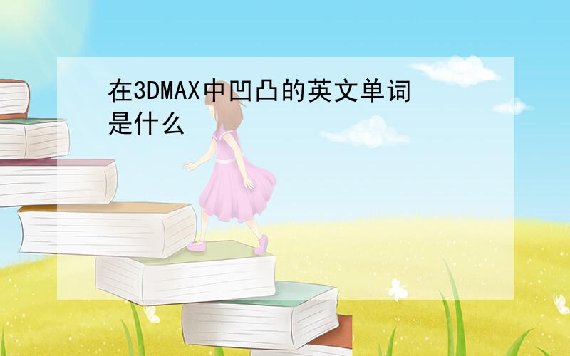 在3DMAX中凹凸的英文单词是什么