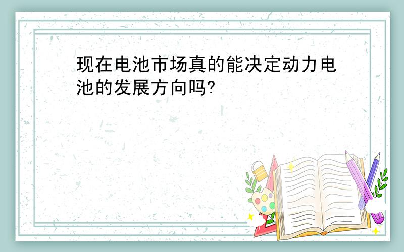 现在电池市场真的能决定动力电池的发展方向吗?