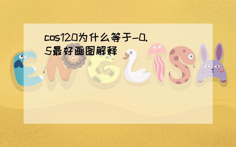 cos120为什么等于-0.5最好画图解释