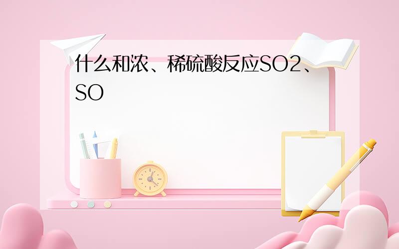 什么和浓、稀硫酸反应SO2、SO