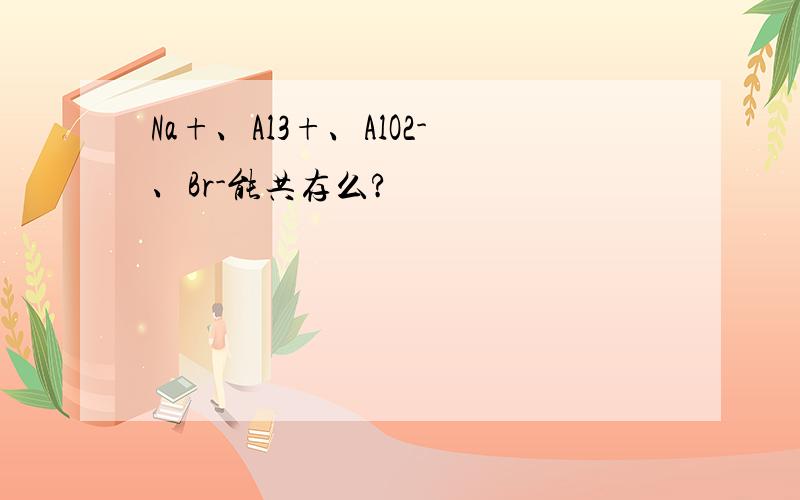 Na+、Al3+、AlO2-、Br-能共存么?