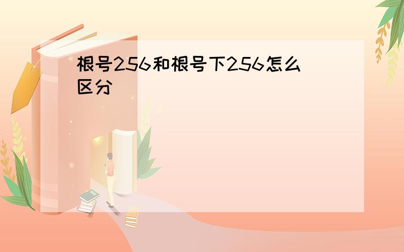 根号256和根号下256怎么区分