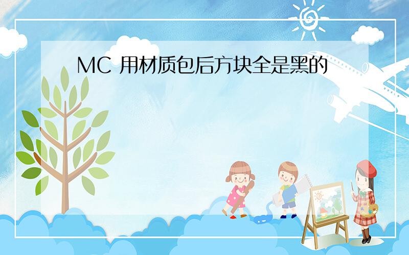 MC 用材质包后方块全是黑的