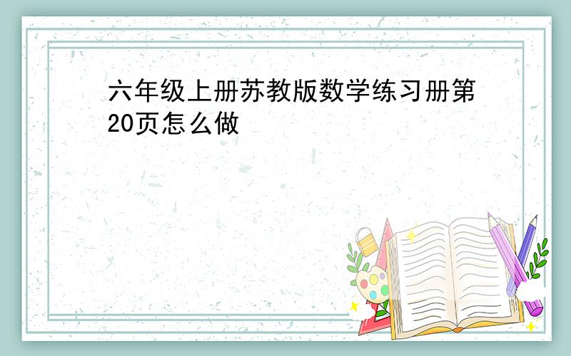 六年级上册苏教版数学练习册第20页怎么做