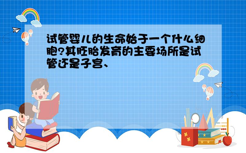 试管婴儿的生命始于一个什么细胞?其胚胎发育的主要场所是试管还是子宫、