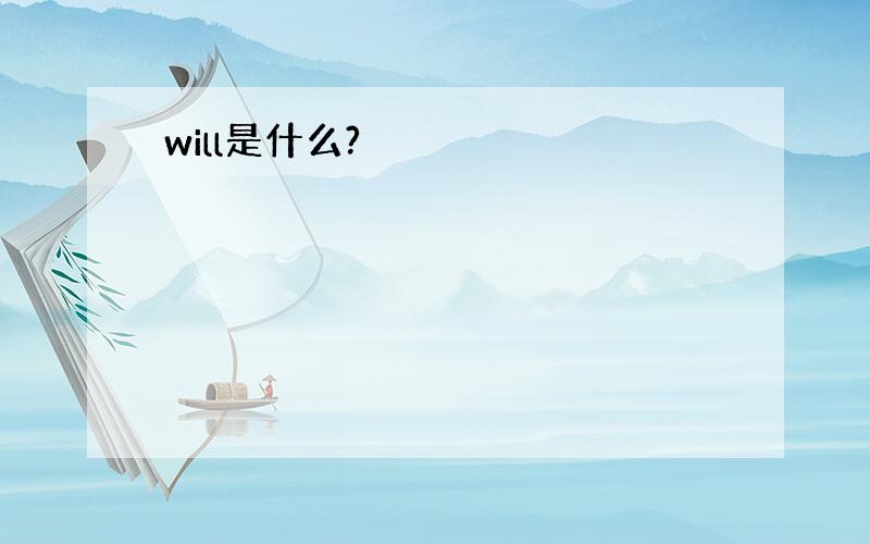 will是什么?