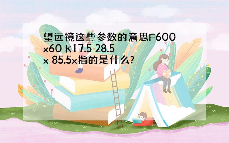 望远镜这些参数的意思F600x60 K17.5 28.5x 85.5x指的是什么?