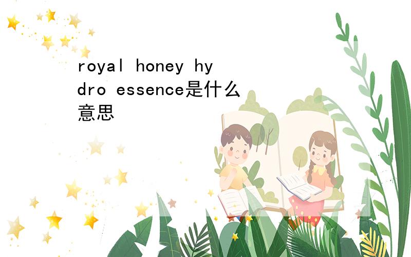 royal honey hydro essence是什么意思