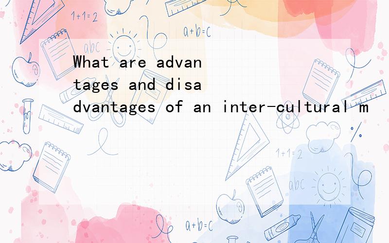 What are advantages and disadvantages of an inter-cultural m