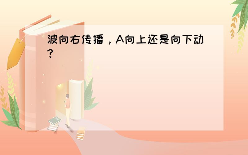 波向右传播，A向上还是向下动？