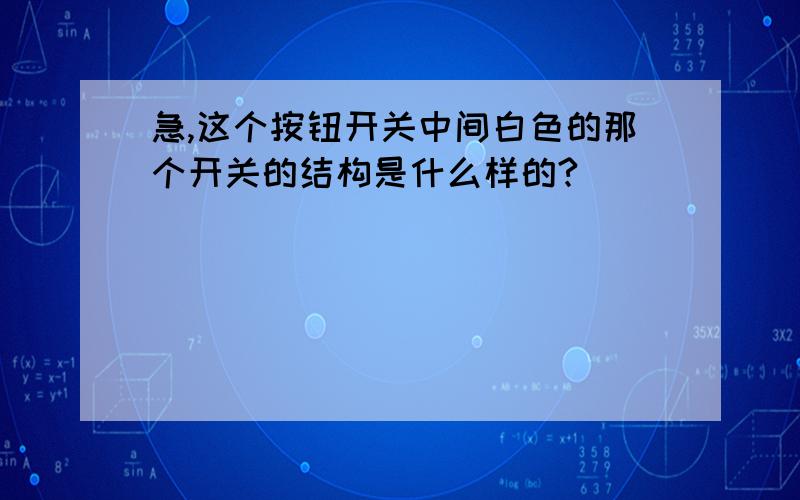 急,这个按钮开关中间白色的那个开关的结构是什么样的?