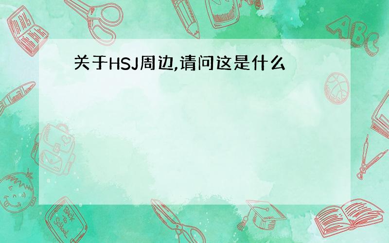 关于HSJ周边,请问这是什么