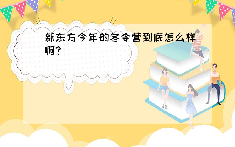 新东方今年的冬令营到底怎么样啊?