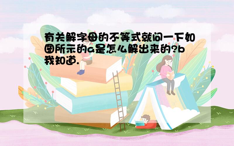 有关解字母的不等式就问一下如图所示的a是怎么解出来的?b我知道.