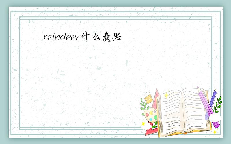 reindeer什么意思