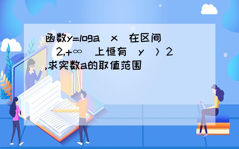 函数y=loga（x）在区间[2,+∞）上恒有|y|＞2,求实数a的取值范围