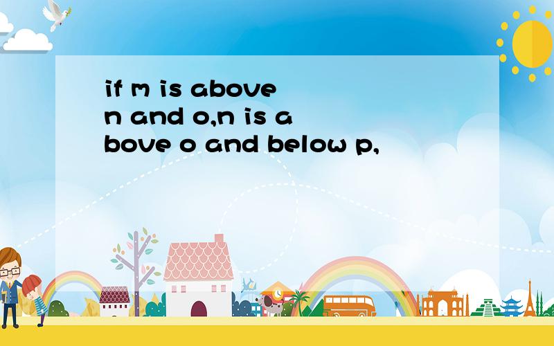 if m is above n and o,n is above o and below p,