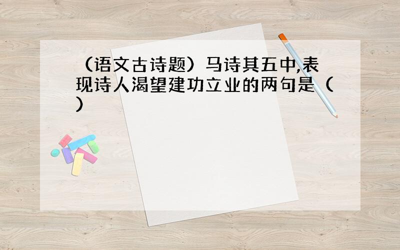 （语文古诗题）马诗其五中,表现诗人渴望建功立业的两句是（）