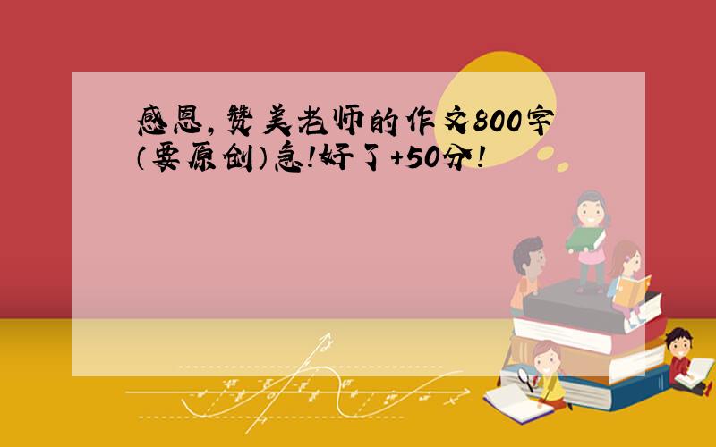 感恩,赞美老师的作文800字（要原创）急!好了+50分!