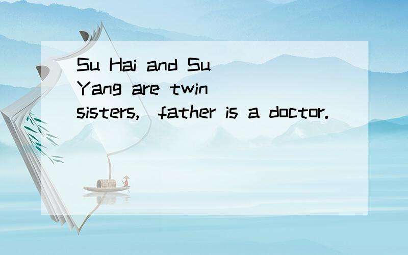 Su Hai and Su Yang are twin sisters,_father is a doctor.