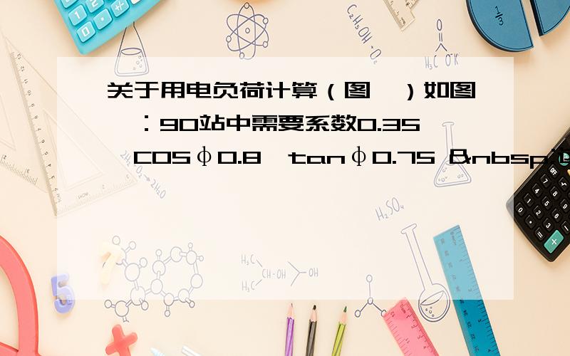 关于用电负荷计算（图一）如图一：90站中需要系数0.35、COSφ0.8、tanφ0.75  这些数是怎么计算