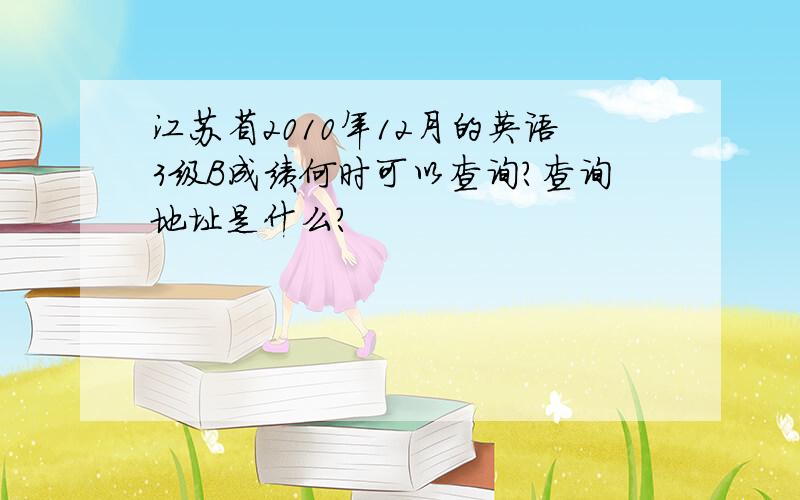 江苏省2010年12月的英语3级B成绩何时可以查询?查询地址是什么?