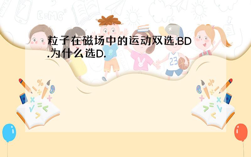 粒子在磁场中的运动双选.BD.为什么选D.