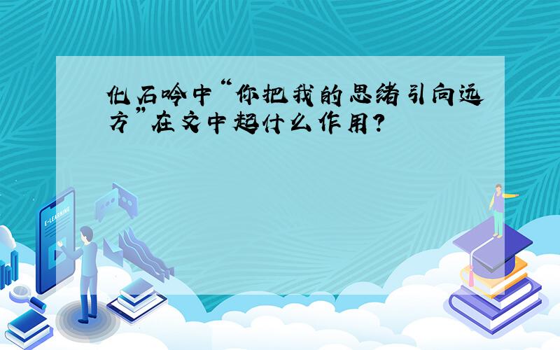 化石吟中“你把我的思绪引向远方”在文中起什么作用?