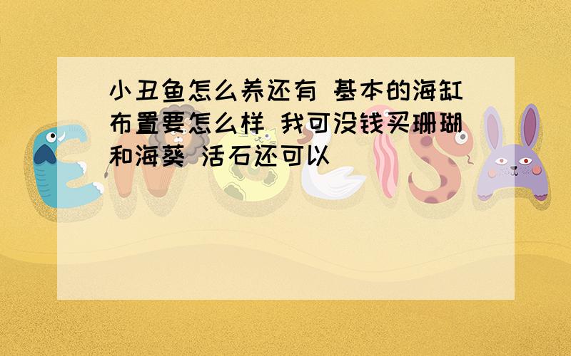 小丑鱼怎么养还有 基本的海缸布置要怎么样 我可没钱买珊瑚和海葵 活石还可以