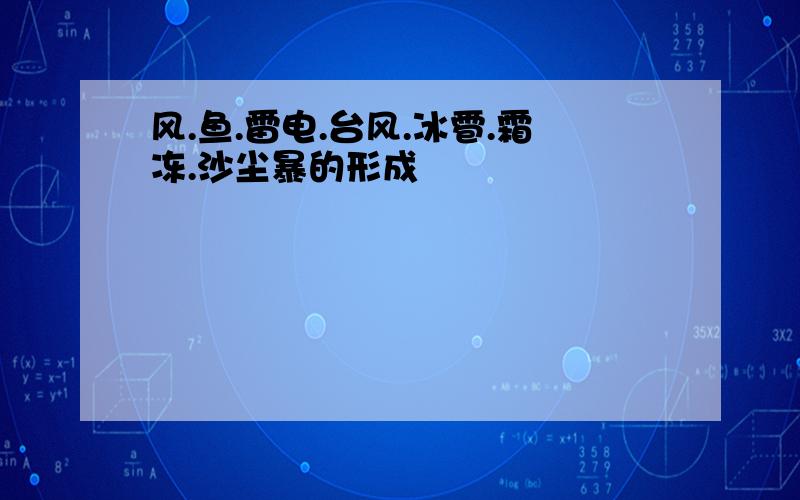 风.鱼.雷电.台风.冰雹.霜冻.沙尘暴的形成