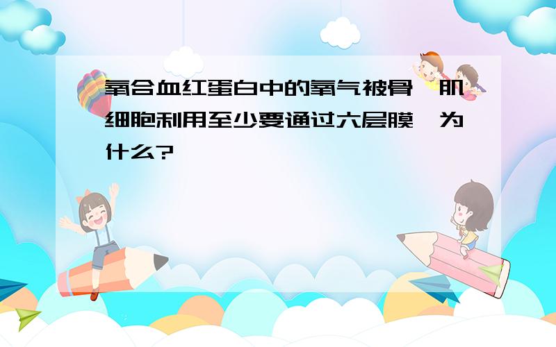 氧合血红蛋白中的氧气被骨骼肌细胞利用至少要通过六层膜,为什么?