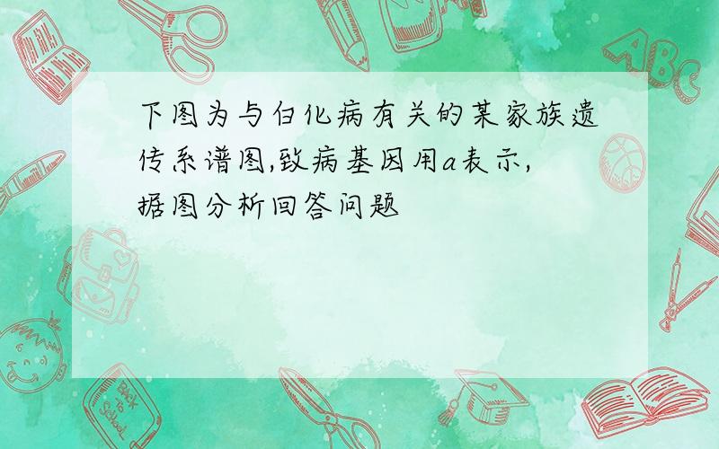 下图为与白化病有关的某家族遗传系谱图,致病基因用a表示,据图分析回答问题